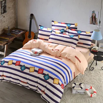 2017 Striped Mediterranean style Bedding Set Cotton comfortab luxury duvet cover+Flat sheet+Pillowcase Home textile -Bed Linens
2017 Striped Mediterranean style Bedding Set Cotton comfortab luxury duvet cover+Flat sheet+Pillowcase Home textile -Bed Linens