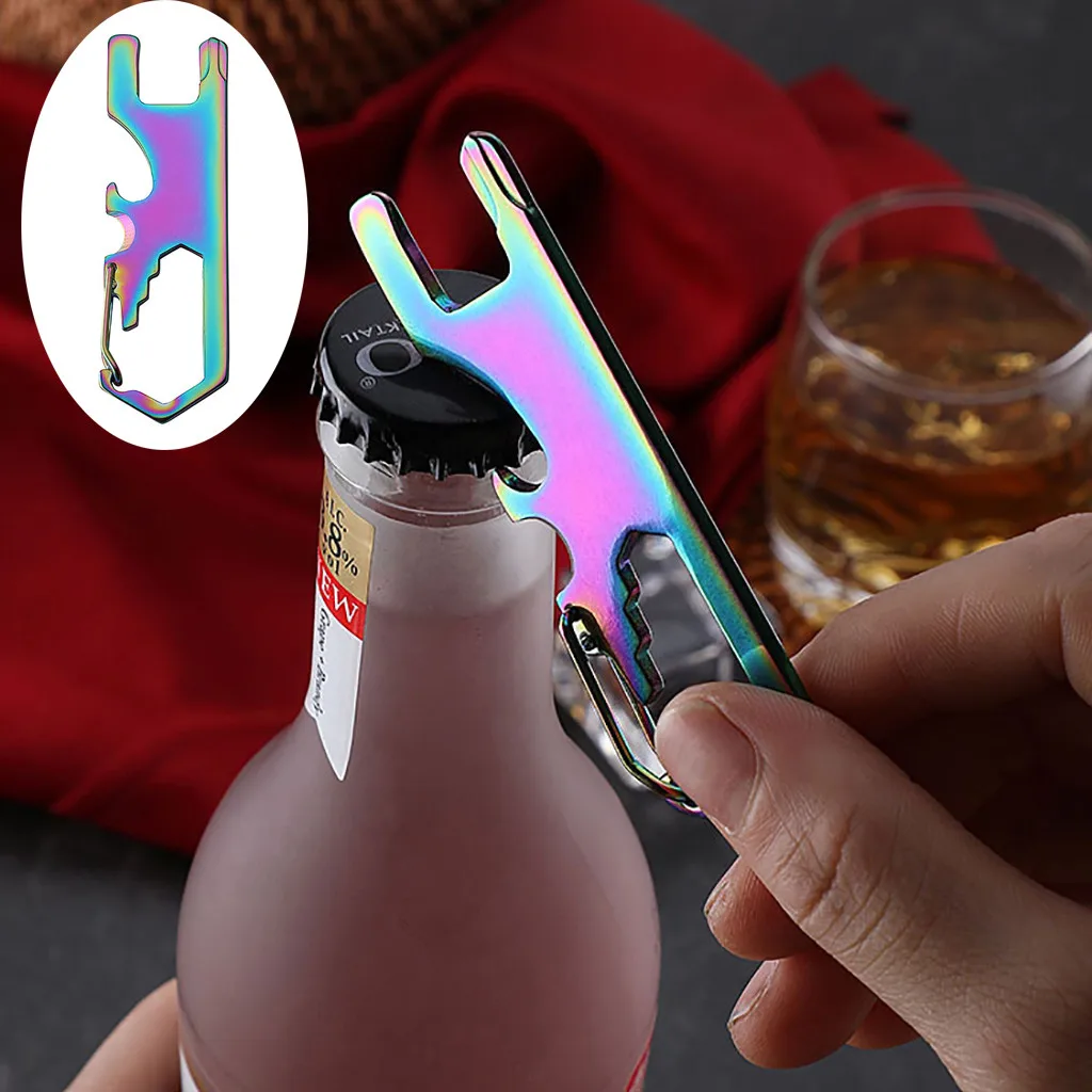 Multi-function Pocket Survial Tool Mini Beer Bottle Opener Gear Keychain Outdoor Camping Equipment Lightweight Tool destapador
Multi-function Pocket Survial Tool Mini Beer Bottle Opener Gear Keychain Outdoor Camping Equipment Lightweight Tool destapador