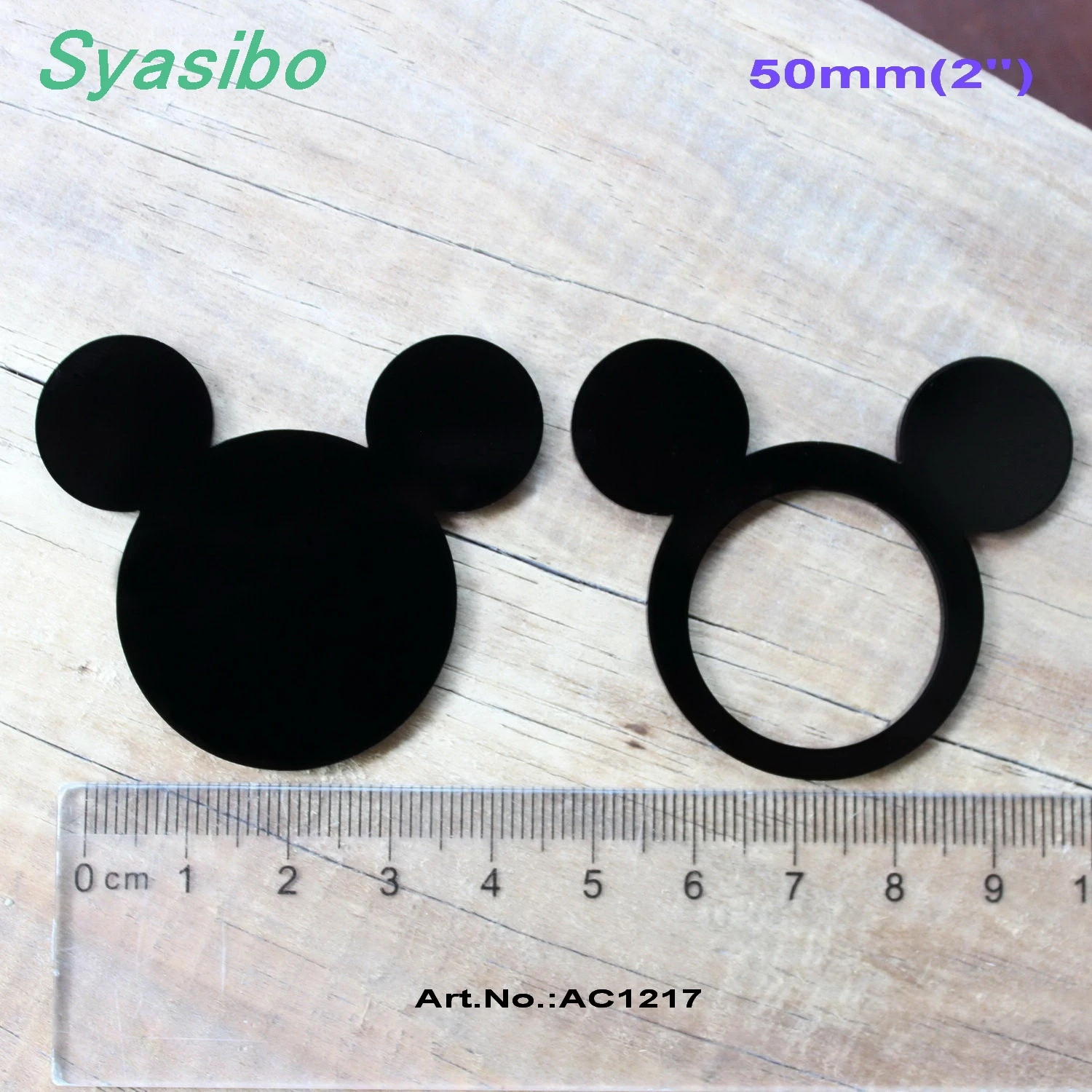 (6pcs each) 50mm Black Acrylic Mouse Head Brooch Photo Frame Mouse Charms Laser Cut 2" -AC1217
(6pcs each) 50mm Black Acrylic Mouse Head Brooch Photo Frame Mouse Charms Laser Cut 2" -AC1217