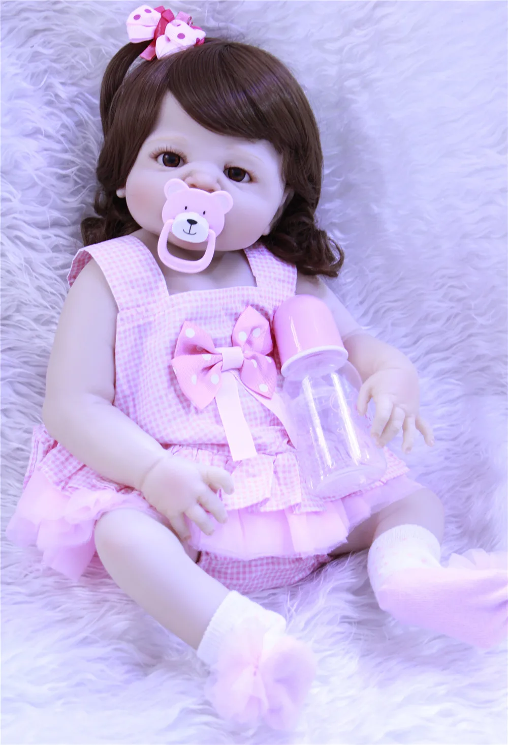 NPK Bebes reborn 22inch curly hair full silicone reborn baby dolls toys for children gift can enter water oyuncak bebek
NPK Bebes reborn 22inch curly hair full silicone reborn baby dolls toys for children gift can enter water oyuncak bebek