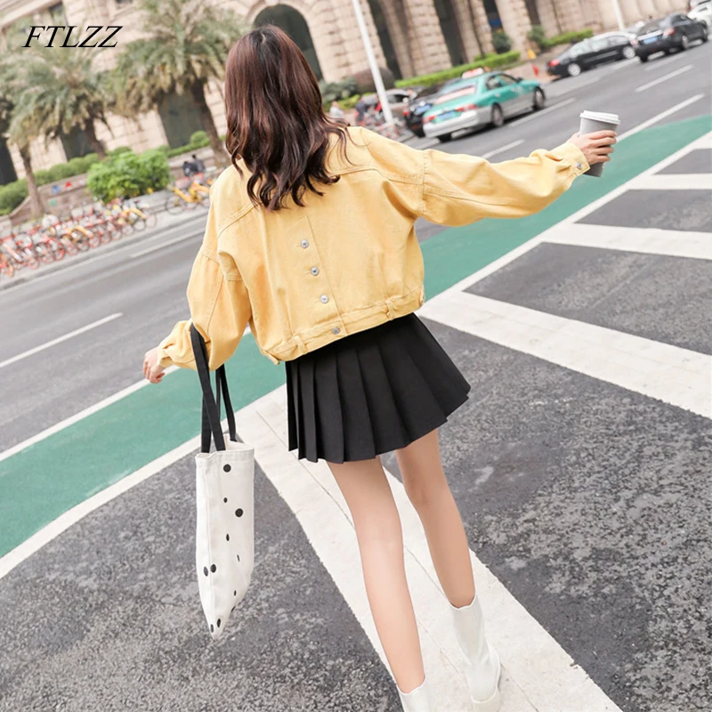 FTLZZ 2019 New Denim Short Jacket Women Pockets Loose Coat Autumn Winter Girl Cool Outwear Female Clothes Tops
FTLZZ 2019 New Denim Short Jacket Women Pockets Loose Coat Autumn Winter Girl Cool Outwear Female Clothes Tops