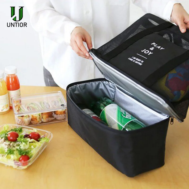 UNTIOR High Capacity Women Lunch Box Mesh Transparent Bag Creative Double-layer Heat Food Box Picnic Beach Storage Bag Lunch Bag
UNTIOR High Capacity Women Lunch Box Mesh Transparent Bag Creative Double-layer Heat Food Box Picnic Beach Storage Bag Lunch Bag