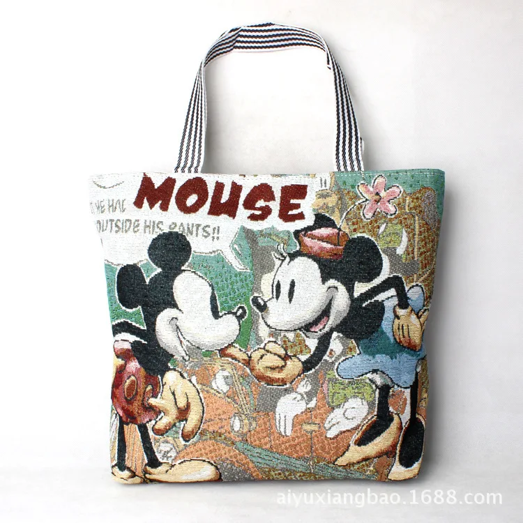 Disney Mickey Mouse Cartoon Large Capacity Shopper Canvas Shoulder bag Tote lady handbag women shopping Leisure bag
Disney Mickey Mouse Cartoon Large Capacity Shopper Canvas Shoulder bag Tote lady handbag women shopping Leisure bag