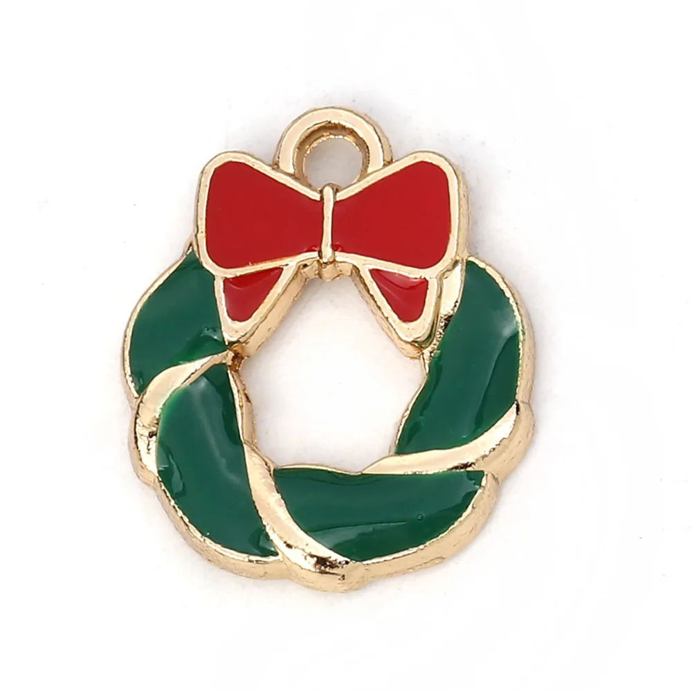 Doreen Box Vintage Zinc Based Alloy Pendants Christmas Wreath Red & Green Bowknot Enamel Gifts 16mm( 5/8") x 14mm( 4/8"), 10 PCs
Doreen Box Vintage Zinc Based Alloy Pendants Christmas Wreath Red & Green Bowknot Enamel Gifts 16mm( 5/8") x 14mm( 4/8"), 10 PCs