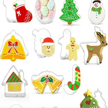 14 Christmas cookie cutters yeti Christmas tree elk set stainless steel DIY baking molds
14 Christmas cookie cutters yeti Christmas tree elk set stainless steel DIY baking molds
