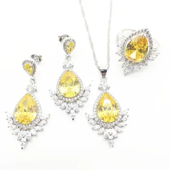 Yellow Zircon White Crystal 925 Sterling Silver Women 2018 New Arrival Jewelry Set Ring Size 6/7/8/9/10 Free shipping
Yellow Zircon White Crystal 925 Sterling Silver Women 2018 New Arrival Jewelry Set Ring Size 6/7/8/9/10 Free shipping
