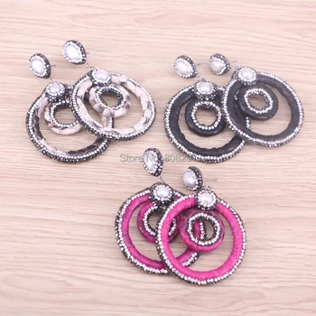 4Pair Fashion Snakeskin and Pearl Round Shape Dangle Earrings,Paved Crystal Rhinestone Earring Jewelry Finding
4Pair Fashion Snakeskin and Pearl Round Shape Dangle Earrings,Paved Crystal Rhinestone Earring Jewelry Finding