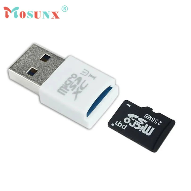 Фото Hot-sale Mosunx Gifts Wholesale Good quality White MINI 5Gbps Super Speed USB 3.0 Micro SD/SDXC TF Card Reader Adapter 1pc C76  | Card Readers (32891325043)