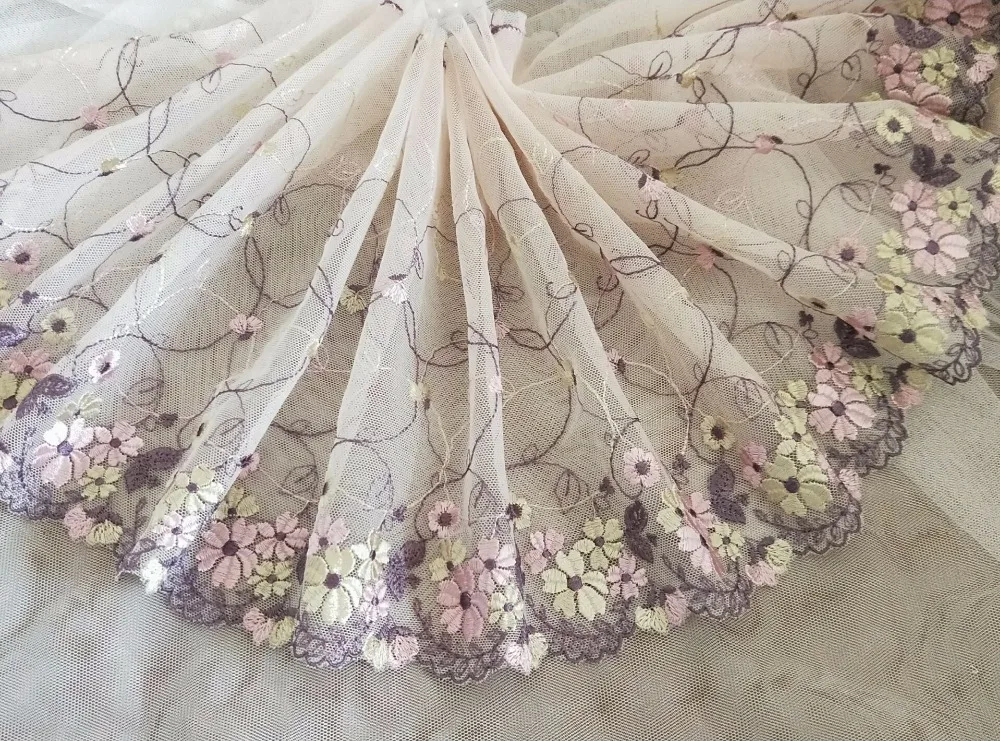 2 Yards Lace Trim Purple Flowers Embroidered Tulle Lace 8.26" Wide Doll Dress Underwear Costume DIY Craft Supplies
2 Yards Lace Trim Purple Flowers Embroidered Tulle Lace 8.26" Wide Doll Dress Underwear Costume DIY Craft Supplies