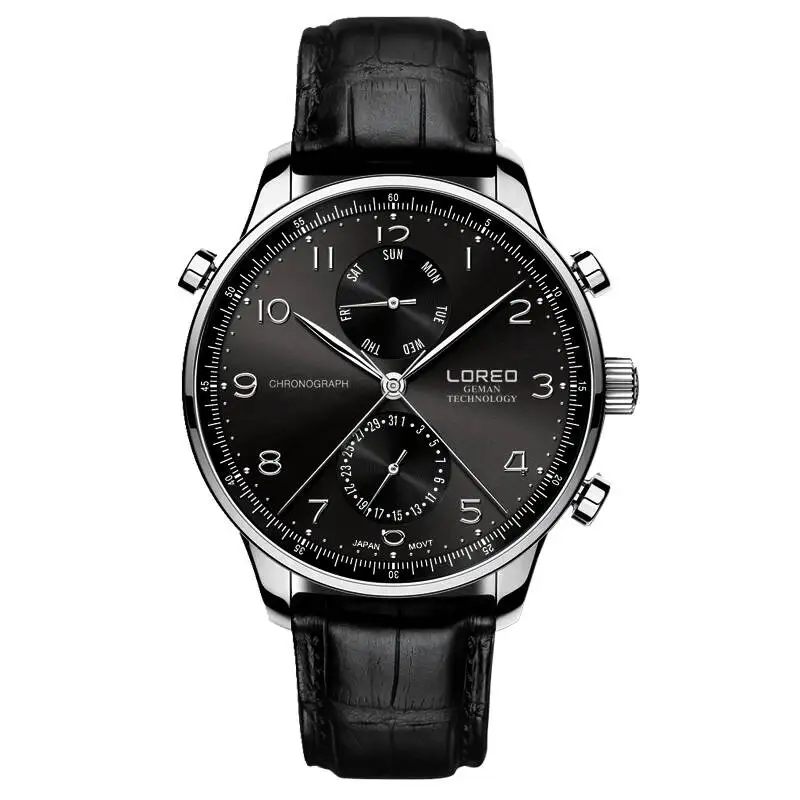 LOREO 6110 Germany watches Portuguese Chronograph 316L Stainless Steel corrosion resistant scratch resistant leather sport watch
LOREO 6110 Germany watches Portuguese Chronograph 316L Stainless Steel corrosion resistant scratch resistant leather sport watch