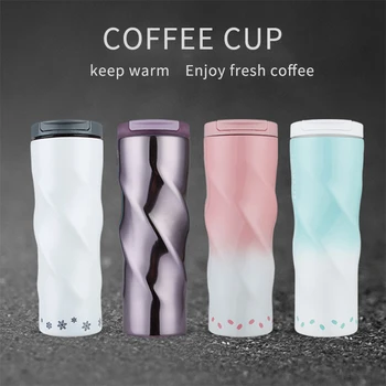 500 ML New Spiral Pattern Coffee Mug Stainless Steel Thermos Mug Gradient Color Mug Bottle Portable Travel Sports Water Bottles
500 ML New Spiral Pattern Coffee Mug Stainless Steel Thermos Mug Gradient Color Mug Bottle Portable Travel Sports Water Bottles