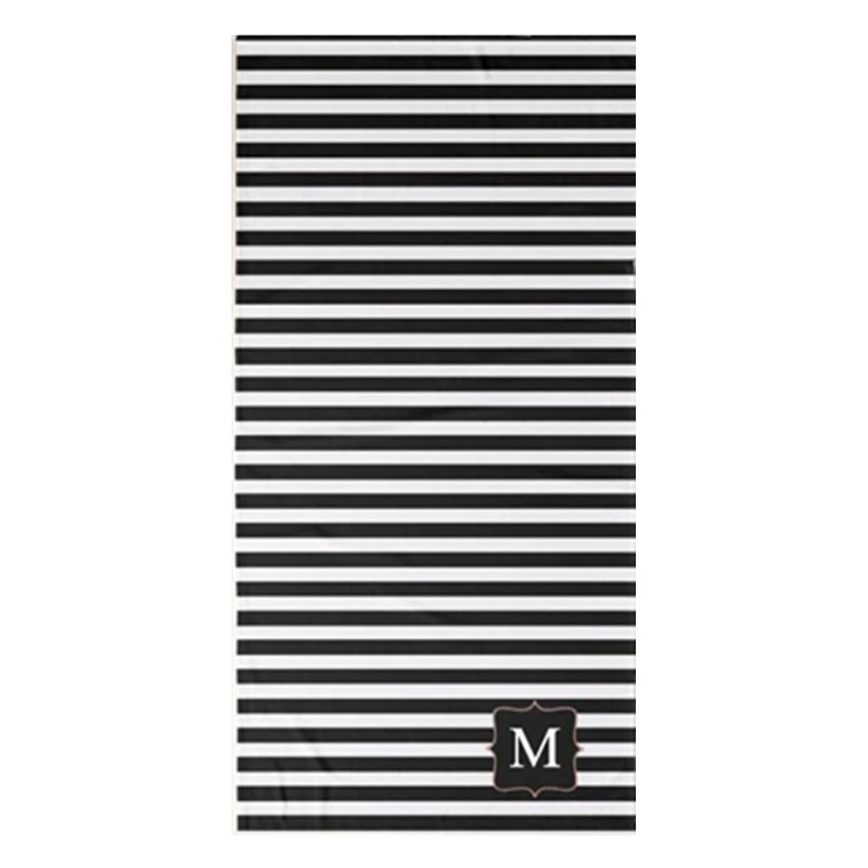 Elegant Black White Stripes Personalised Initial Bath Towel Classic Nordic Monogram Letter Beach Travel Towels Birthday Gifts
Elegant Black White Stripes Personalised Initial Bath Towel Classic Nordic Monogram Letter Beach Travel Towels Birthday Gifts