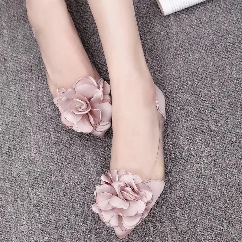 Spring Flats Women Shoes Woman Transparent Flower Leisure Ballerina Ladies Shoes Female Pointed Toe Slip On Shallow Casual Shoes
Spring Flats Women Shoes Woman Transparent Flower Leisure Ballerina Ladies Shoes Female Pointed Toe Slip On Shallow Casual Shoes