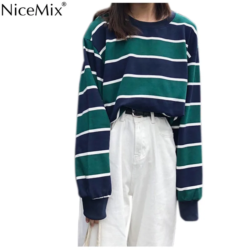 NiceMix Harajuku Sweatshirt Women Kawaii Stripe Sweatshirt Loose Hoodies Womens Clothing Sudaderas Mujer Gothic Streetwear
NiceMix Harajuku Sweatshirt Women Kawaii Stripe Sweatshirt Loose Hoodies Womens Clothing Sudaderas Mujer Gothic Streetwear