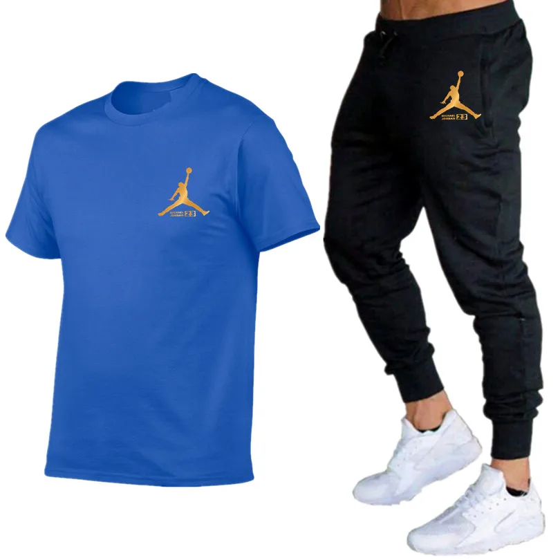 New T Shirts + Summer Brand Tshirt Men Letter Printed Jordan23 Sportsuit Set T-Shirt 2-piece set Male Top+ Fitness pants
New T Shirts + Summer Brand Tshirt Men Letter Printed Jordan23 Sportsuit Set T-Shirt 2-piece set Male Top+ Fitness pants