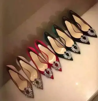 bride crystal wedding pumps sexy pointed toe woman big diamond high heel shoes red black green pink diamond woman satin shoes
bride crystal wedding pumps sexy pointed toe woman big diamond high heel shoes red black green pink diamond woman satin shoes
