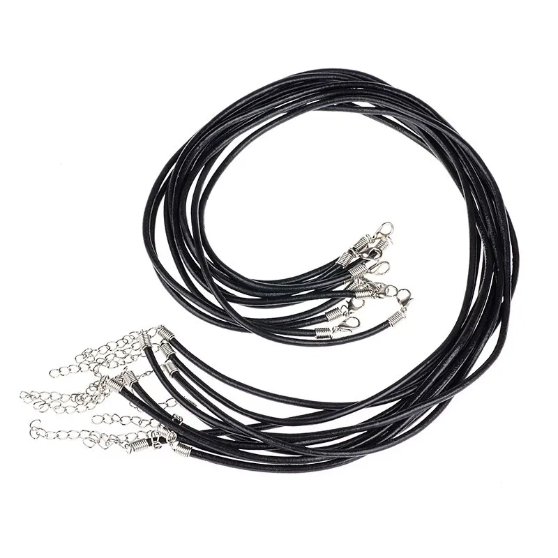 COMEOWN 10Pcs/lot 3mm 12-30inches Black Real Leather Necklace Cord/String With Lobster Clasp DIY Craft Jewelry Making
COMEOWN 10Pcs/lot 3mm 12-30inches Black Real Leather Necklace Cord/String With Lobster Clasp DIY Craft Jewelry Making