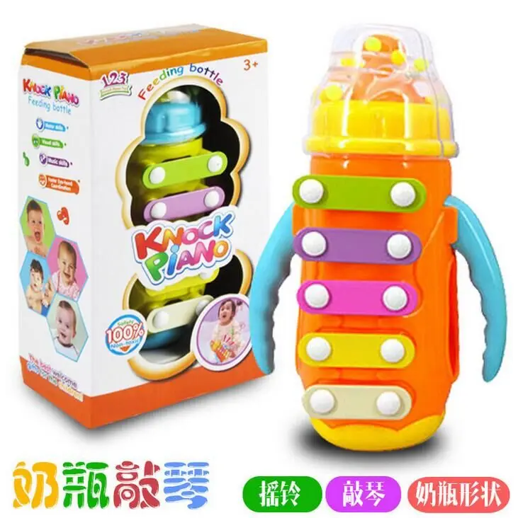 Fun children's educational toys early education plastic infant feeding bottles knock piano small toy musical instruments #35
Fun children's educational toys early education plastic infant feeding bottles knock piano small toy musical instruments #35