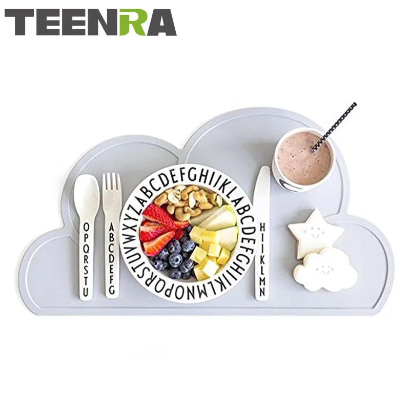 TEENRA 1Pcs 47.5*27cm Silicone Sun Cloud Mat For Children Waterproof Cloud Shaped Placemat Silicone Table mats Baby Kitchen Pad
TEENRA 1Pcs 47.5*27cm Silicone Sun Cloud Mat For Children Waterproof Cloud Shaped Placemat Silicone Table mats Baby Kitchen Pad