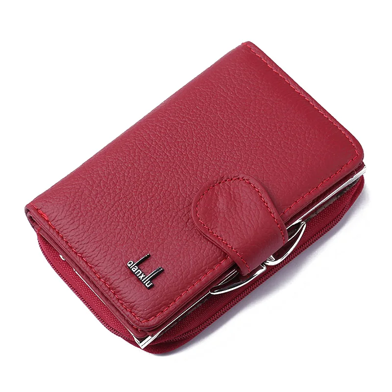 

Women Wallet Genuine Leather Female Purse Long Hasp Card Holder Coins Purse Zipper Women Money Bag Clutch Bag Female Casual