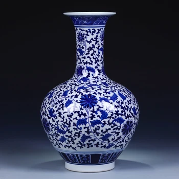 vase flower ornaments, antique blue and white porcelain vase with lotus Home Furnishing living fashion ornaments
vase flower ornaments, antique blue and white porcelain vase with lotus Home Furnishing living fashion ornaments