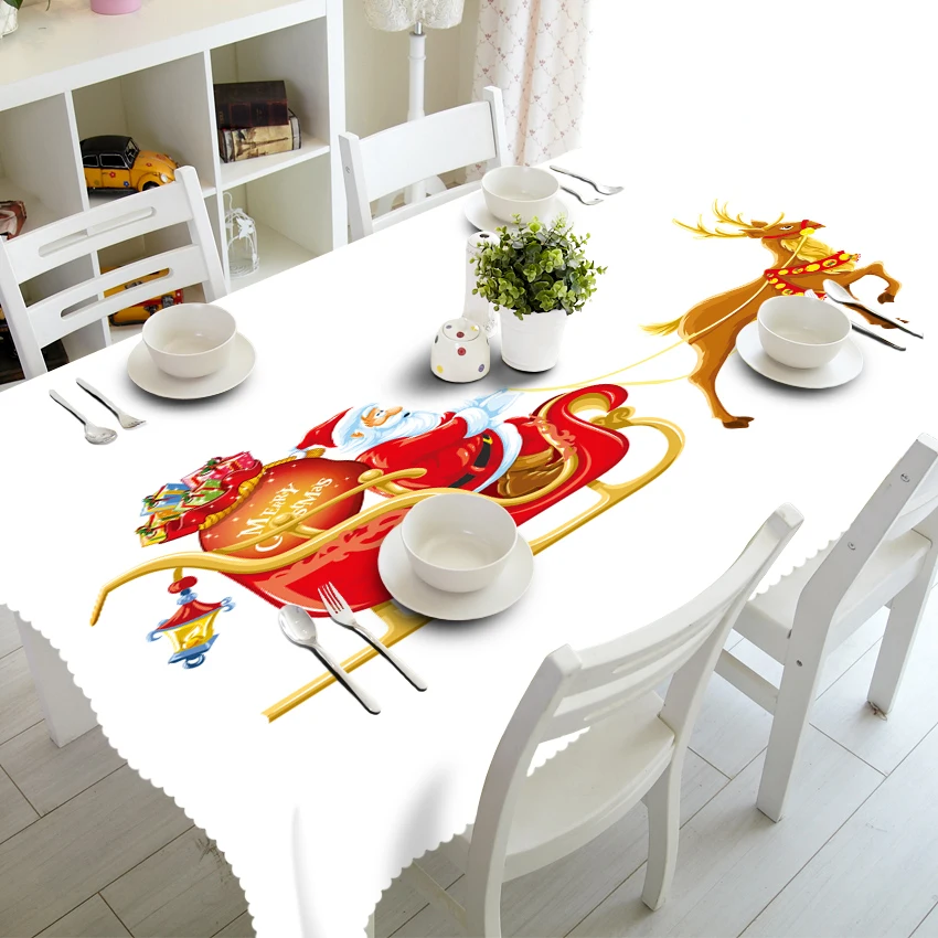 3D Tablecloth Christmas Santa Claus Elk Carriage Pattern Waterproof Cloth Thicken Rectangular and Round Table Cloth for Wedding
3D Tablecloth Christmas Santa Claus Elk Carriage Pattern Waterproof Cloth Thicken Rectangular and Round Table Cloth for Wedding