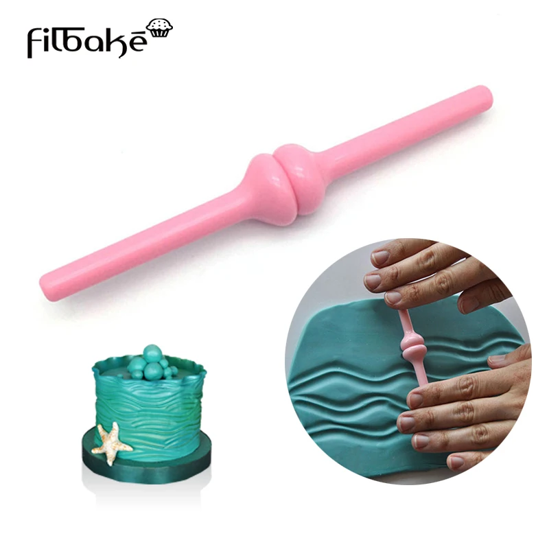 FILBAKE Wave Pattern Rolling Pin Fondant Roller Cake Decorating Tools Embossing Ripple Rolling Pin Cake Mold Pastry Baking Tools
FILBAKE Wave Pattern Rolling Pin Fondant Roller Cake Decorating Tools Embossing Ripple Rolling Pin Cake Mold Pastry Baking Tools