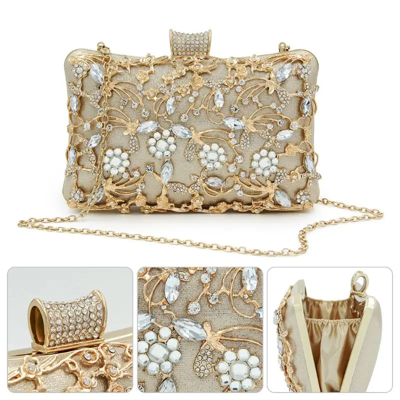 Women Hollow Flower Party Clutch Luxury Purse Glitter Evening Prom Bag Chain Wallet
Women Hollow Flower Party Clutch Luxury Purse Glitter Evening Prom Bag Chain Wallet