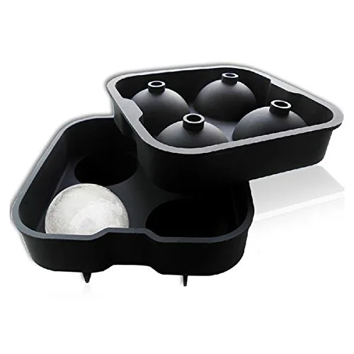 Black 1 set of 2 molds plastic ball shaped ice cubes trays ice cubes with 4 compartments, 12x12cm
Black 1 set of 2 molds plastic ball shaped ice cubes trays ice cubes with 4 compartments, 12x12cm