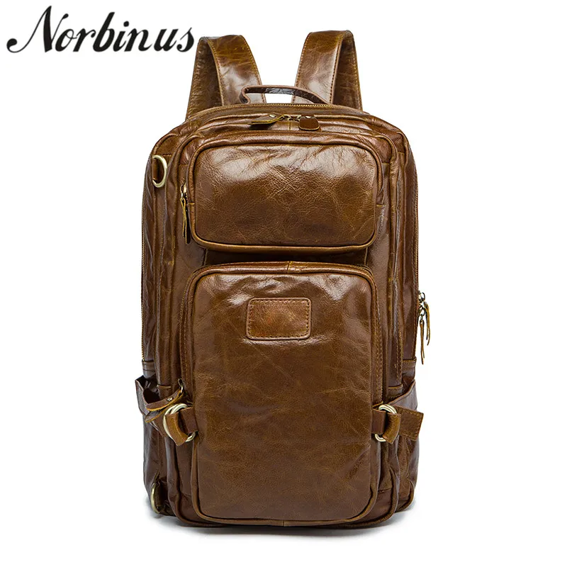 Norbinus Men's Genuine Leather Backpack Male Laptop Computer Backpacks Teenager Boys School Bag Travel Shoulder Bagpack mochila
Norbinus Men's Genuine Leather Backpack Male Laptop Computer Backpacks Teenager Boys School Bag Travel Shoulder Bagpack mochila