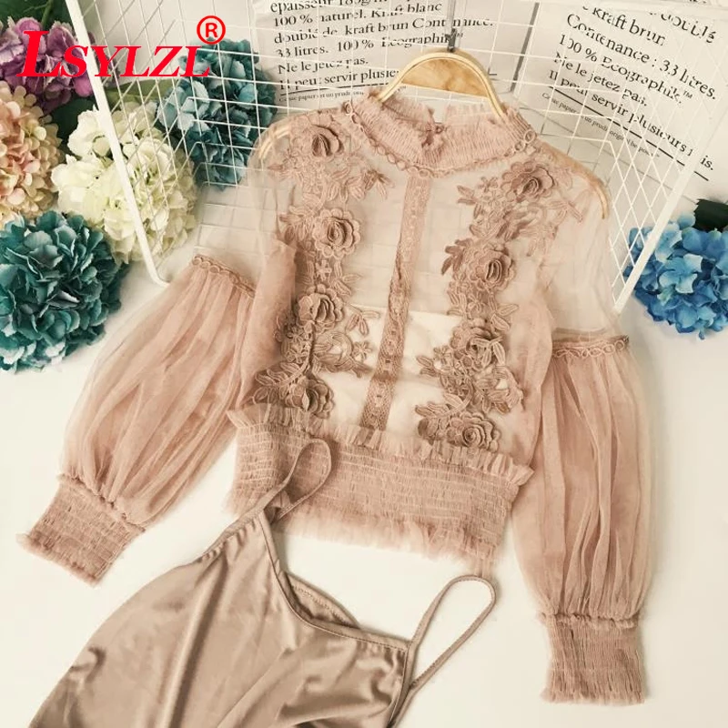 Flower embroidery blouse shirt Women tops blouse chemise femme camisa Transparent long sleeve summer 2018 C55
Flower embroidery blouse shirt Women tops blouse chemise femme camisa Transparent long sleeve summer 2018 C55