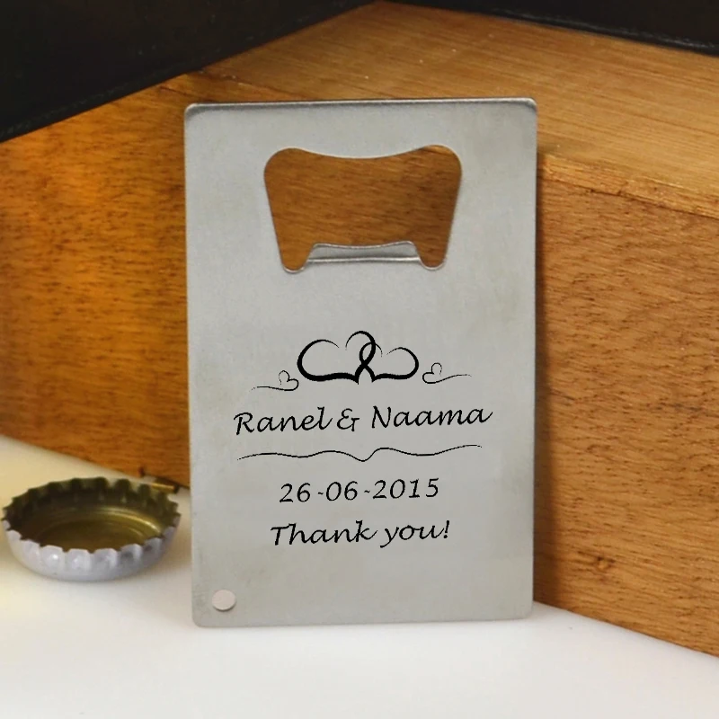 Personalized Wedding Favor Gift Custom Credit Card Shaped Beer Bottle Opener for Birthday Celebration Bachelor Party Pack of 10
Personalized Wedding Favor Gift Custom Credit Card Shaped Beer Bottle Opener for Birthday Celebration Bachelor Party Pack of 10