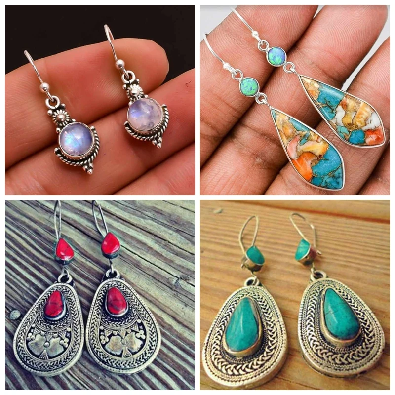 Tisonliz Vintage Boho Moonstone Dangle Earrings For Women Antique Silver Drop Earring Wedding Anniversary Party Jewelry Gifts
Tisonliz Vintage Boho Moonstone Dangle Earrings For Women Antique Silver Drop Earring Wedding Anniversary Party Jewelry Gifts