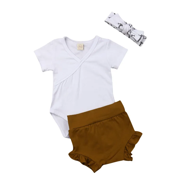 Baby Boy Girl Clothing 2019 Casual Newborn Baby Boy Girl Short Sleeve V-neck White Top Romper+Shorts Pants Headband Outfit 0-18M
Baby Boy Girl Clothing 2019 Casual Newborn Baby Boy Girl Short Sleeve V-neck White Top Romper+Shorts Pants Headband Outfit 0-18M