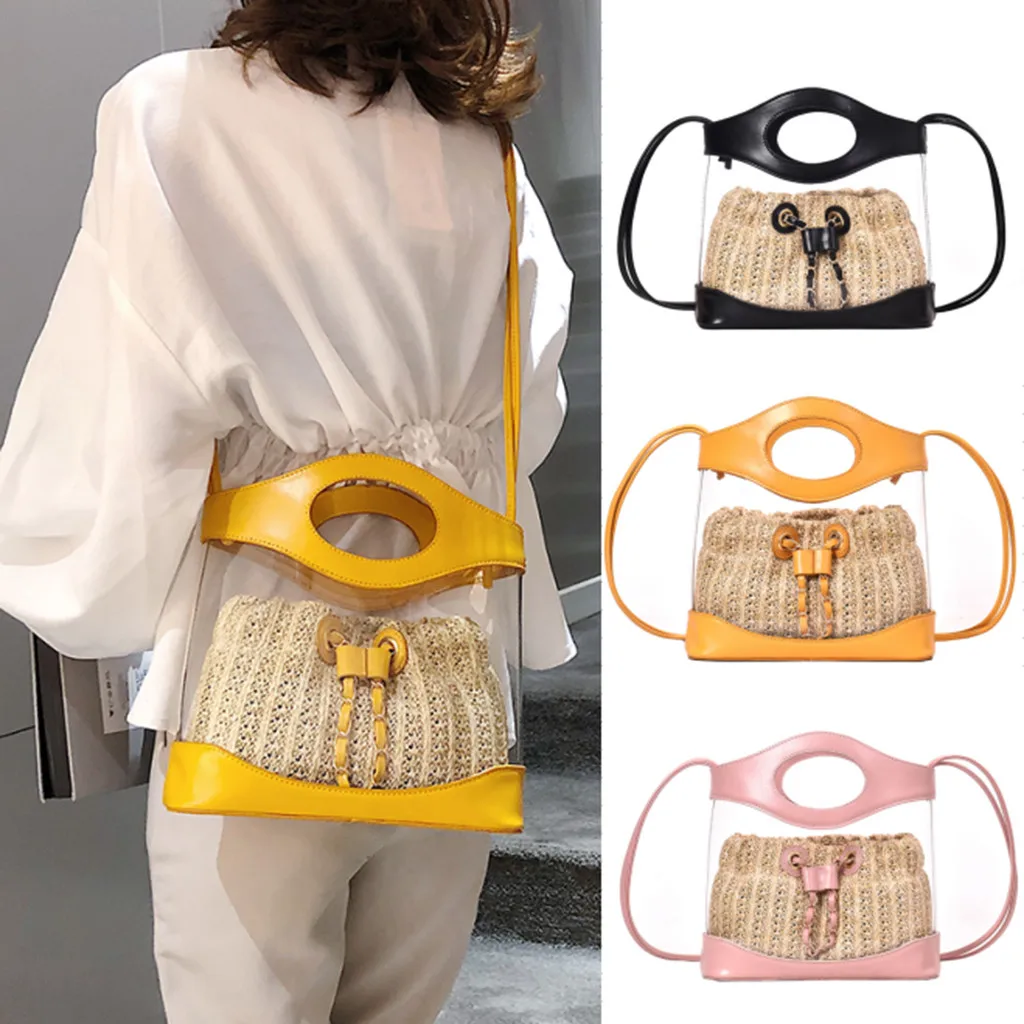 2 Piece/ Set Tote Straw Style Liner + Transparent PCV Waterproof Material Messenger Bags For Women New Listing
2 Piece/ Set Tote Straw Style Liner + Transparent PCV Waterproof Material Messenger Bags For Women New Listing