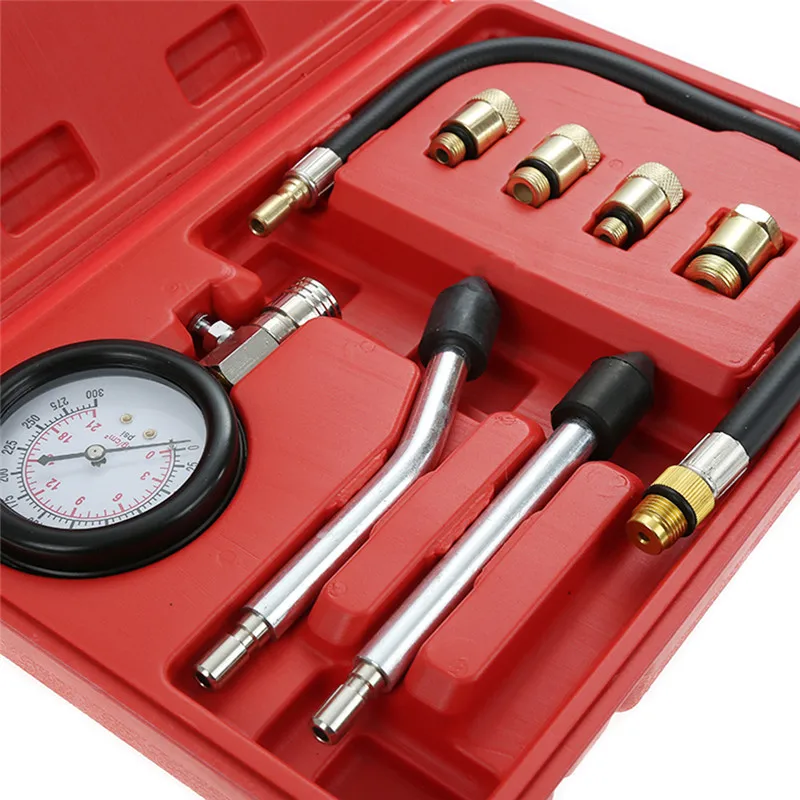 

Automotive Petrol Gas Engine Cylinder Compressor Gauge Meter Test Pressure Compression Tester diagnostic Car Auto performance