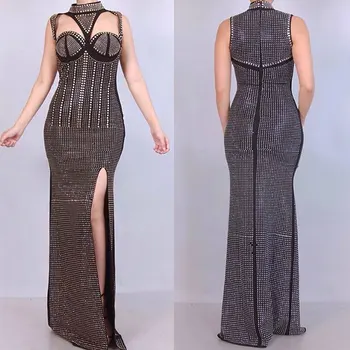 Luxury rivet/Rhinestone Dress Flashing Sexy Stage Wear Long Dresses Full rivet/Rhinestone Costume Celebrate Outfit Dresses
Luxury rivet/Rhinestone Dress Flashing Sexy Stage Wear Long Dresses Full rivet/Rhinestone Costume Celebrate Outfit Dresses