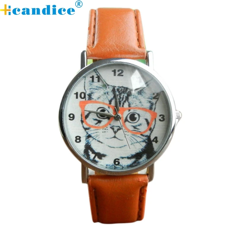 Splendid brand Cat Pattern Leather Band Analog Quartz Vogue Wrist Watch Womens 
Splendid brand Cat Pattern Leather Band Analog Quartz Vogue Wrist Watch Womens