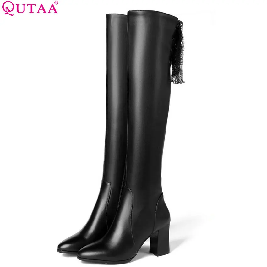 QUTAA 2019 Over The Knee High Boots Women Shoes Platform Zipper Square High Heel Winter Shoes Woman Boots Big Boots Size 34-39
QUTAA 2019 Over The Knee High Boots Women Shoes Platform Zipper Square High Heel Winter Shoes Woman Boots Big Boots Size 34-39