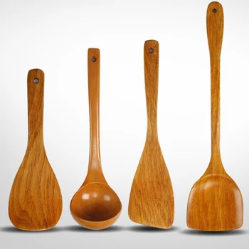 4PC/Set Japanese Style Non-Sticky Pan Spatula Set Wooden Kitchen Tool Set Durable Don't Hurt Pan Natural Cooking Tool Sets 250E
4PC/Set Japanese Style Non-Sticky Pan Spatula Set Wooden Kitchen Tool Set Durable Don't Hurt Pan Natural Cooking Tool Sets 250E