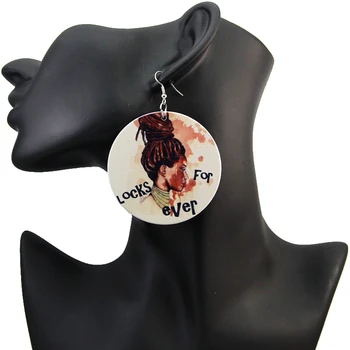 SOMESOOR Printed Black Woman Afro Art Wooden Drop Earrings African Natural Hair Locks Forever Design Jewelry For Girl Lady Gifts
SOMESOOR Printed Black Woman Afro Art Wooden Drop Earrings African Natural Hair Locks Forever Design Jewelry For Girl Lady Gifts