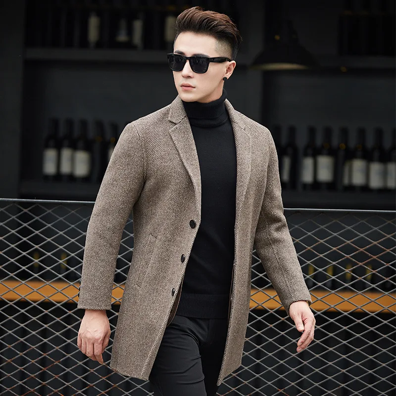 A9 New Fashion Winter Men's Clothing Striped Wool Coat men double-sided 75% Cashmere Overcoat long youth Trench Coat Wool Blends
A9 New Fashion Winter Men's Clothing Striped Wool Coat men double-sided 75% Cashmere Overcoat long youth Trench Coat Wool Blends