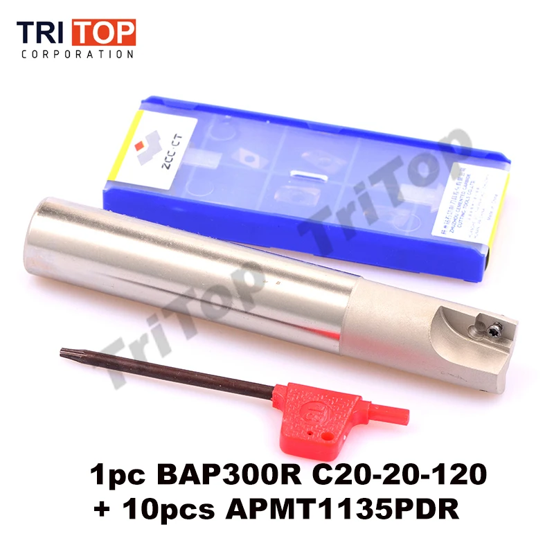BAP 300R C20-20-120 with 10pcs APMT1135PDR LENGTH 120 Milling tool holder face mill for cnc milling machine for insert APMT1135 BAP 300R C20-20-120 with 10pcs APMT1135PDR LENGTH 120 Milling tool holder face mill for cnc milling machine for insert APMT1135<br><br>Aliexpress