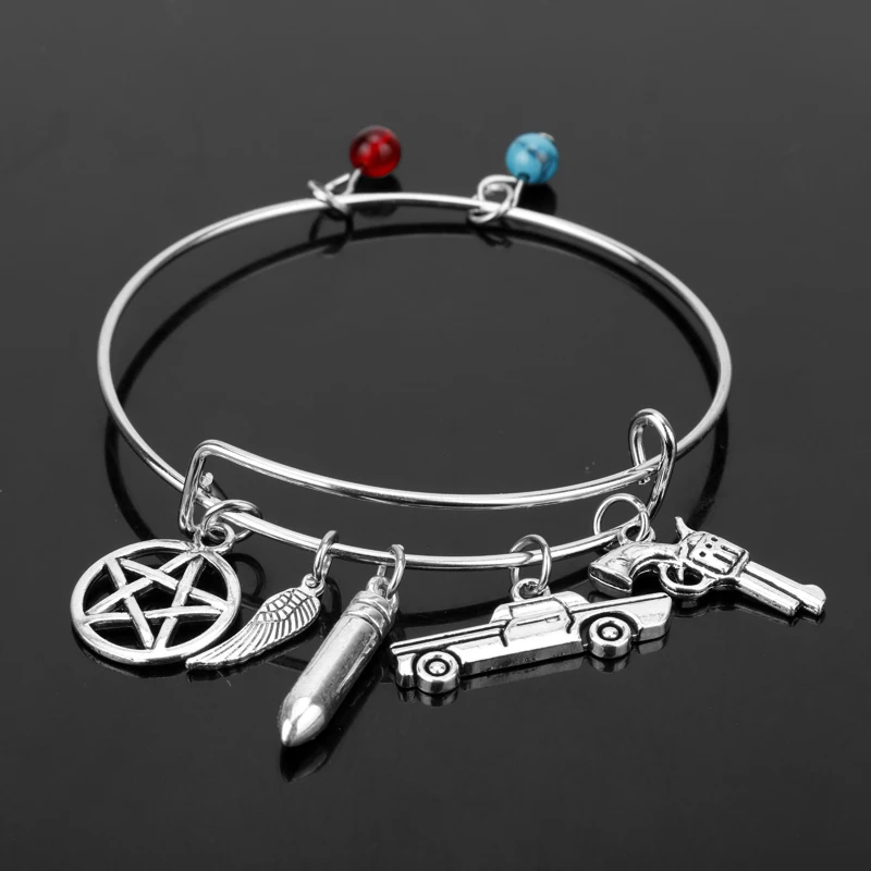 dongsheng Supernatural Inspired Bracelet Deluxe Fandom Charm Bracelet Angle Wing Charm Pistol Gun Bangle Bracelet for Women Girl
dongsheng Supernatural Inspired Bracelet Deluxe Fandom Charm Bracelet Angle Wing Charm Pistol Gun Bangle Bracelet for Women Girl
