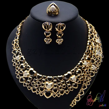 

Yulaili 2017 Pakistani Bridal Jewelry Sets Fashion Gold Plating Wholesale Jewelry Unique Jewelry Set