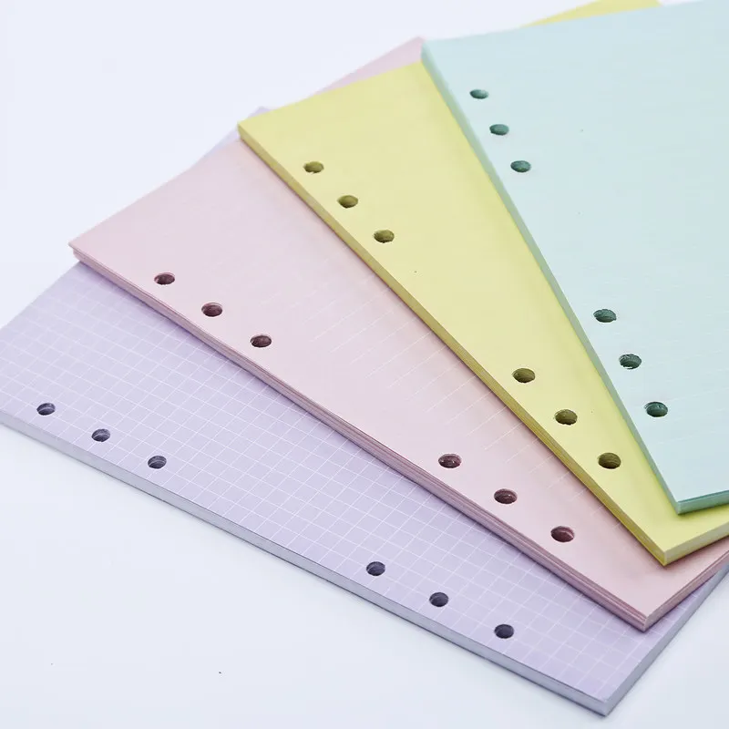 A5 A6 Color Sheet Paper Standard 6 Holes Inside Pages Of Notebook Blank Filler Paper Student Stationery
A5 A6 Color Sheet Paper Standard 6 Holes Inside Pages Of Notebook Blank Filler Paper Student Stationery