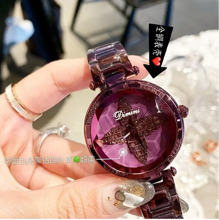 luxury brand 3D Prism purple women diamond watches quartz waterproof Genuine Leather high quality lady wristwatches
luxury brand 3D Prism purple women diamond watches quartz waterproof Genuine Leather high quality lady wristwatches