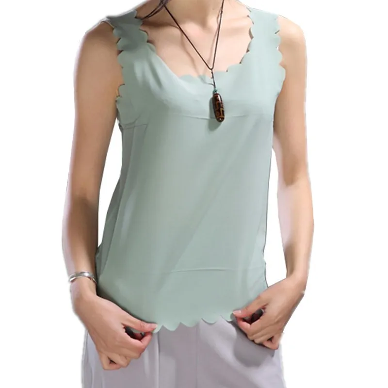 YGYEEG Women Blouses 2019 HOT Summer Solid Tops Chiffon Shirt Bottoming Shirts Sleeveless Sexy Loose Casual Top Feminina Blouse
YGYEEG Women Blouses 2019 HOT Summer Solid Tops Chiffon Shirt Bottoming Shirts Sleeveless Sexy Loose Casual Top Feminina Blouse