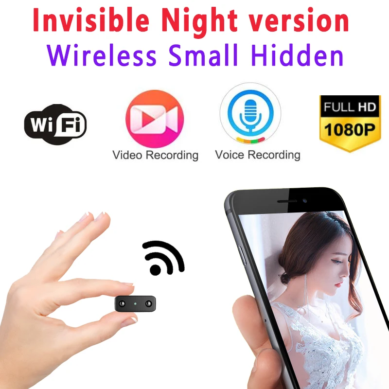 The Newest HD1080P Mini Wifi Camera Infrared Night Vision Cam Surveillance IP/AP Camera Motion Detection support hiddden TF card 
The Newest HD1080P Mini Wifi Camera Infrared Night Vision Cam Surveillance IP/AP Camera Motion Detection support hiddden TF card