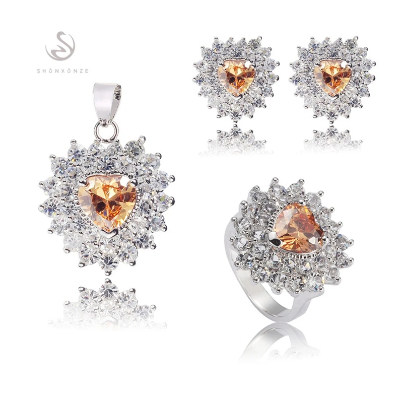 SHUNXUNZE Engagement Wedding jewelry sets for women Lovely accessories Orange Cubic Zirconia Rhodium Plated R684set size 6 7 8 9
SHUNXUNZE Engagement Wedding jewelry sets for women Lovely accessories Orange Cubic Zirconia Rhodium Plated R684set size 6 7 8 9
